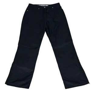 Fera Stretch Black Insulated Ski Pants Women’s 8L Zipper Bottom‎